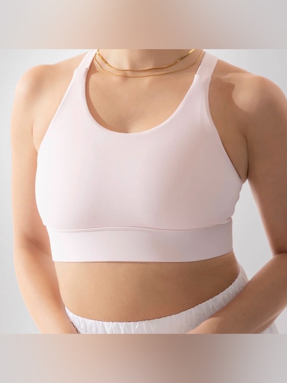 Popflex Scoop Neck Sports Bra in Pink size S